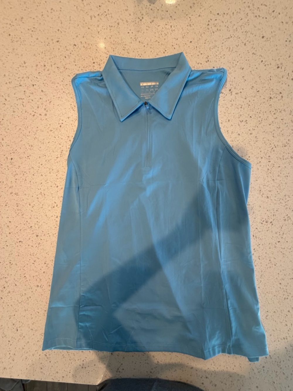 Light Blue Sleeveless Polo Top - XL